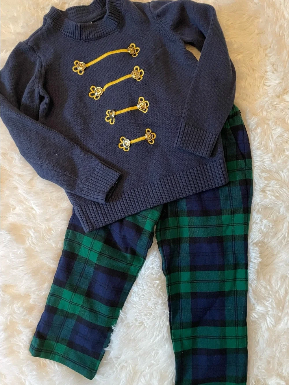 Gymboree Navy Blue Boys Sweater with Yellow Accent